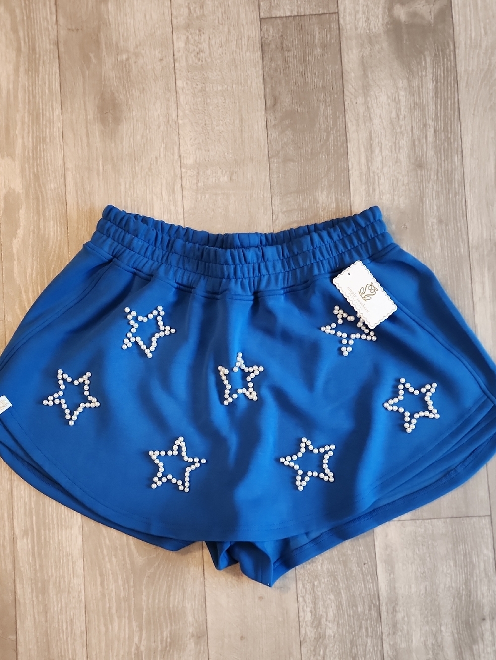 Blue Star-Embellished Women’s Athletic Skort